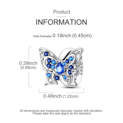 Mariposa Plateada & Azul