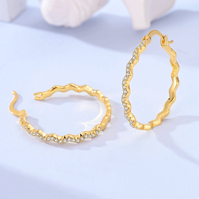 Aretes Irregulares Brillantes