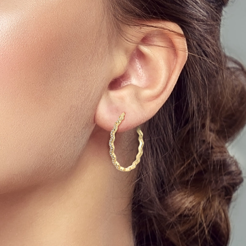 Aretes Irregulares Brillantes