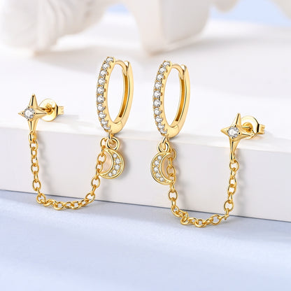 Aretes Cadena Dorada