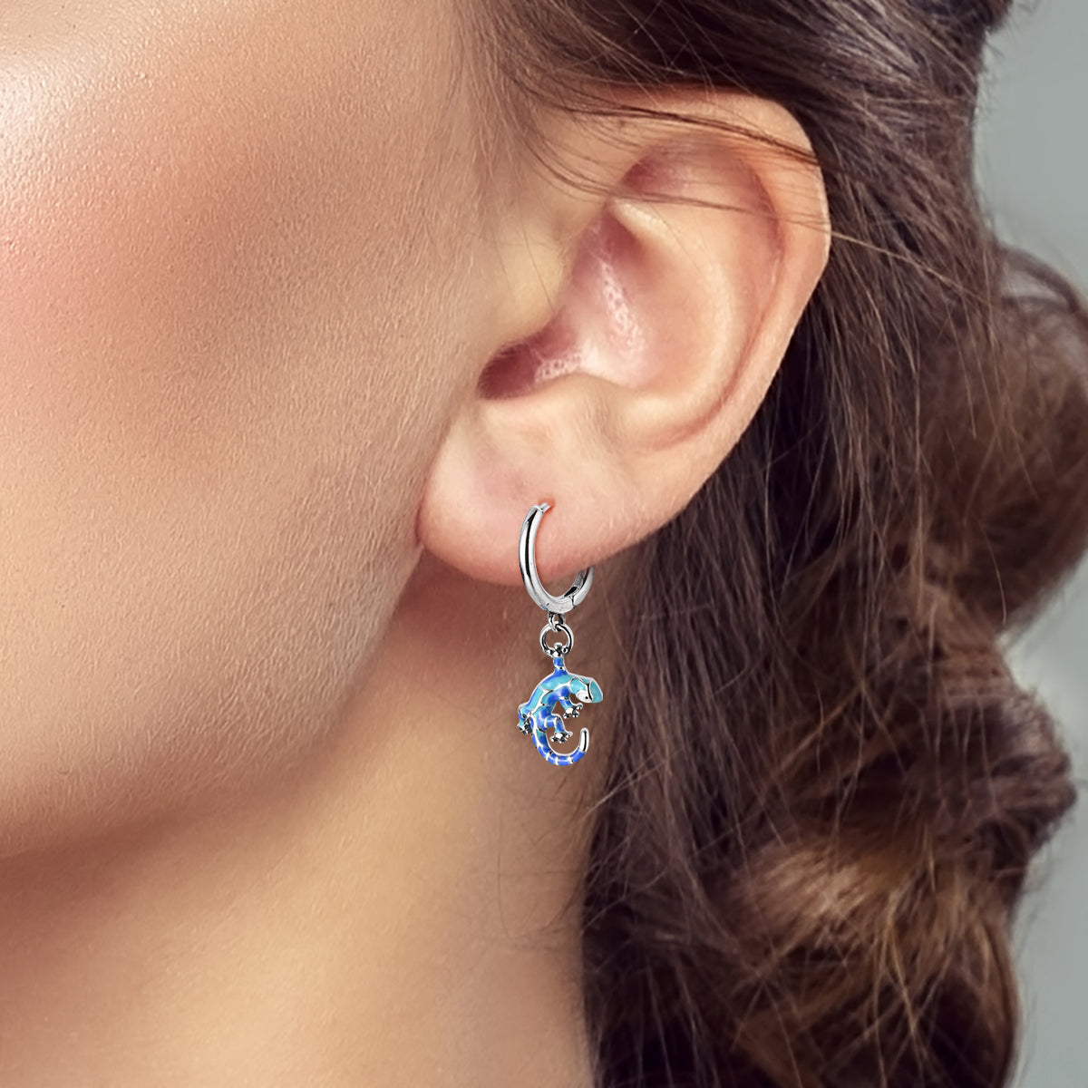 Aretes Lagarto Azul