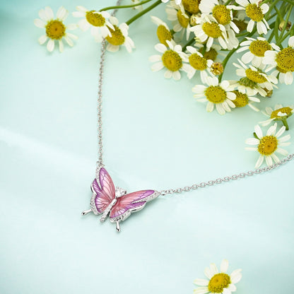 Collar Mariposa Rosa