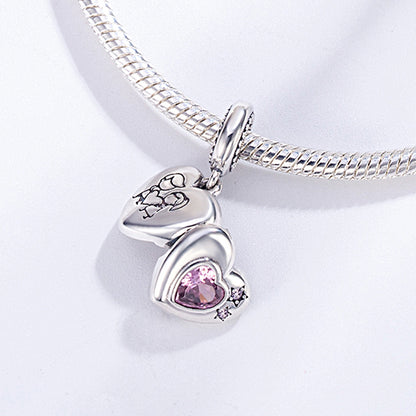 Corazon Plateado Con Estrellas