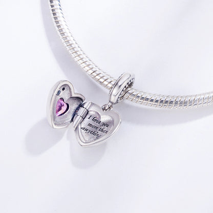 Corazon Plateado Con Estrellas