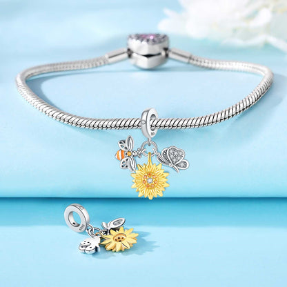 Abeja, Girasol & Mariposa