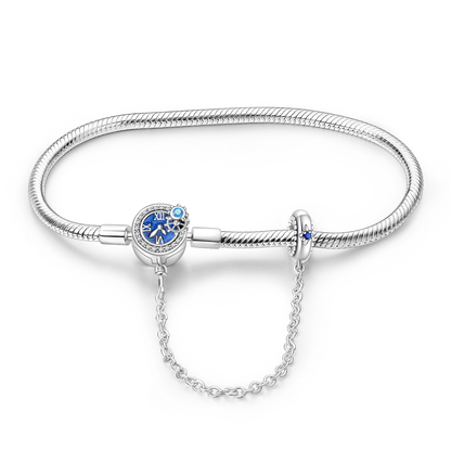 Pulsera Reloj con Cadena de Seguridad