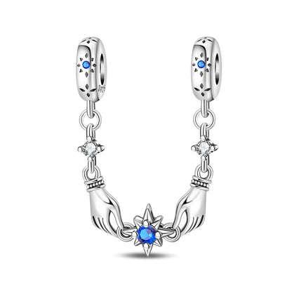 Cadena De Seguridad Manos & Estrella Azul
