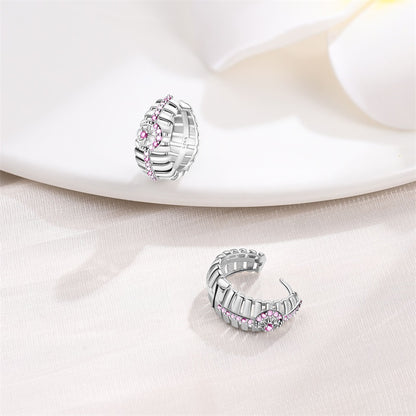 Aretes Luna y Estrella Morada