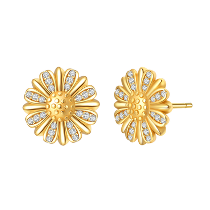 Aretes Margaritas Doradas
