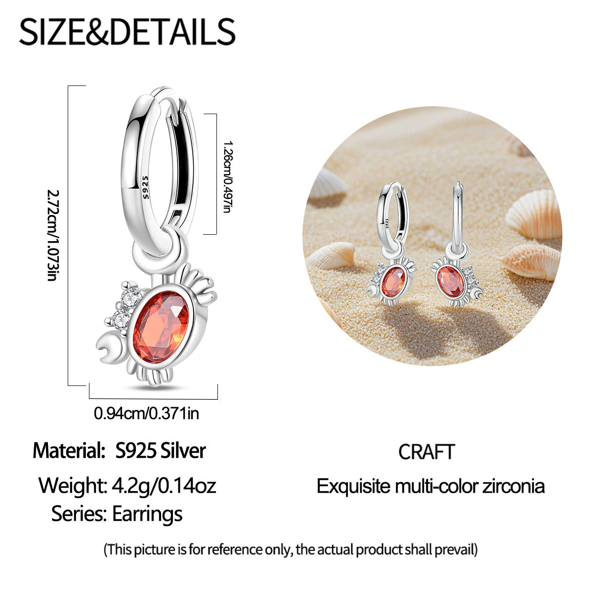 Aretes Cangrejos