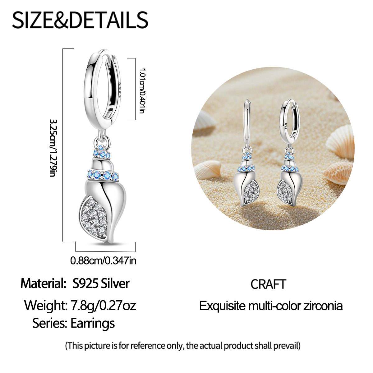 Aretes Caracoles Marinos