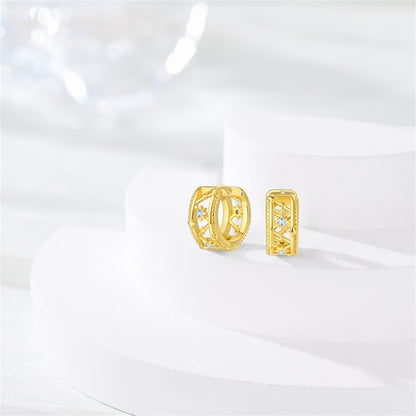 Aretes Dorados & Estrellas Azules