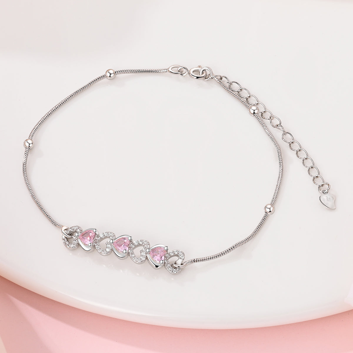 Tobillera Corazones