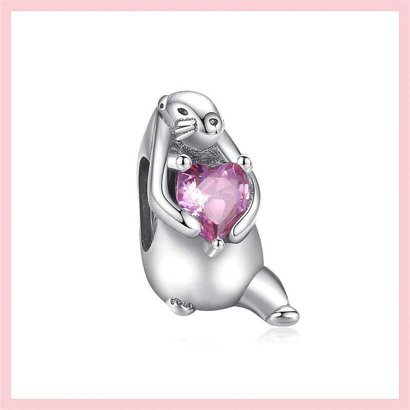 Castor y Corazón Rosa