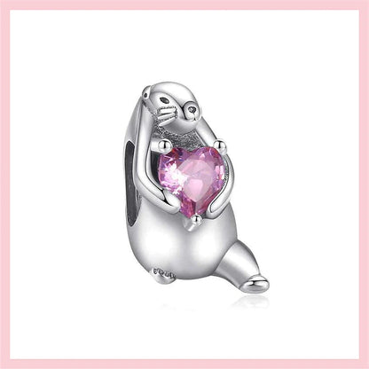 Castor y Corazón Rosa