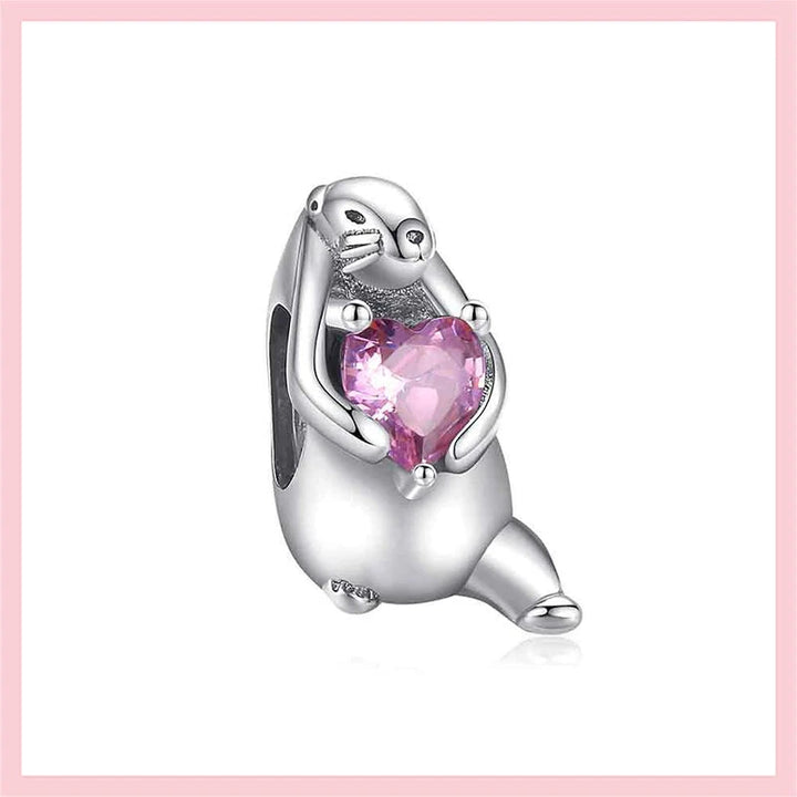 Castor y Corazón Rosa