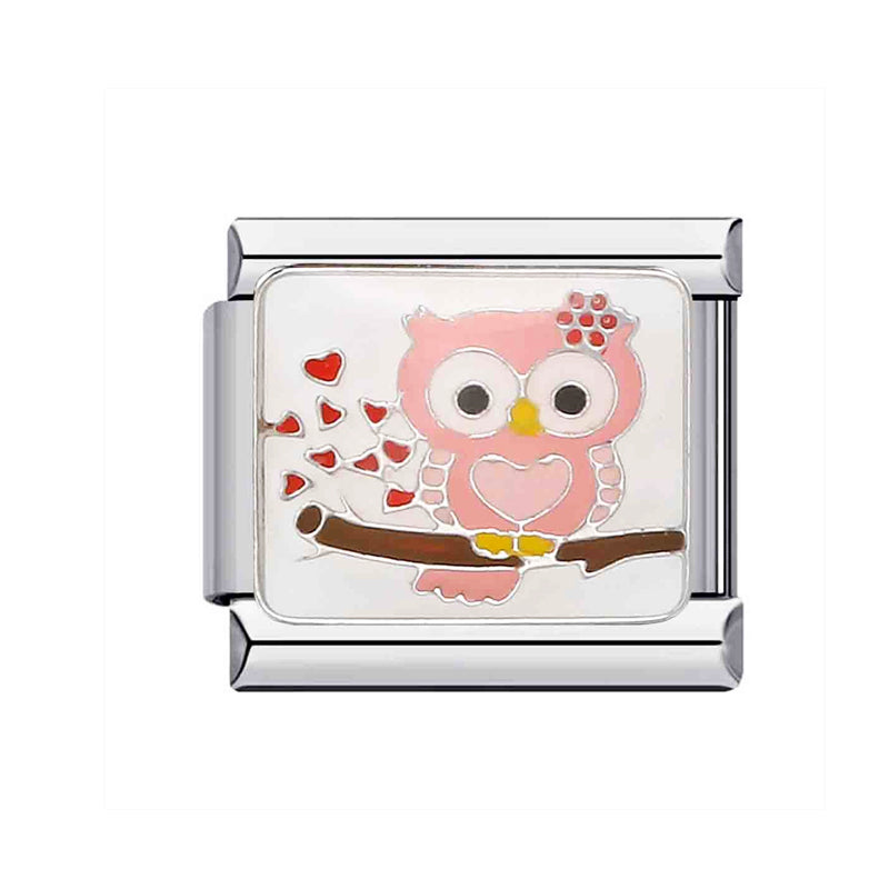 Charm italiano Buho Rosa