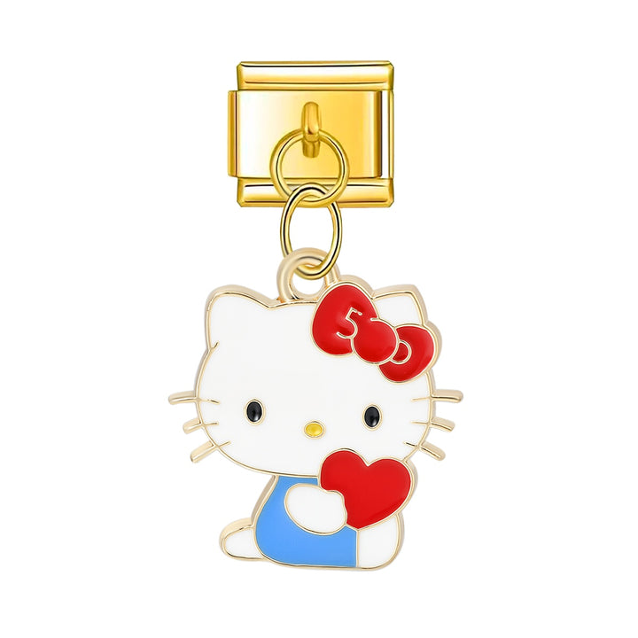Charm Italiano Colgante Hello Kitty Corazon