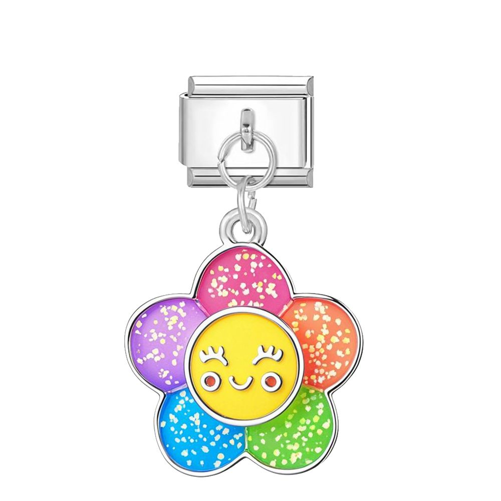 Charm Italiano Flor Arcoiris