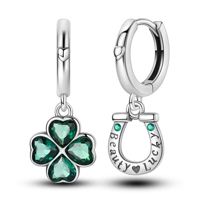 Aretes Trébol y Herradura Lucky