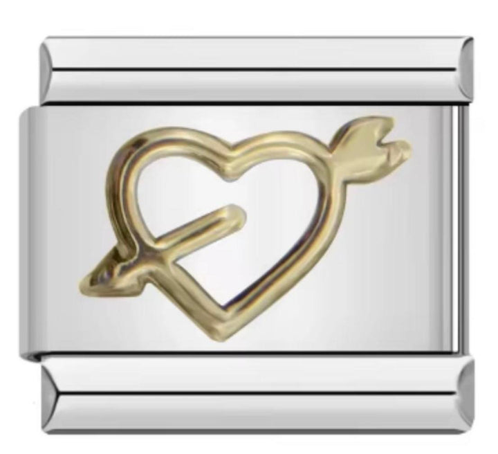 Italiano Corazon Flechado Dorado