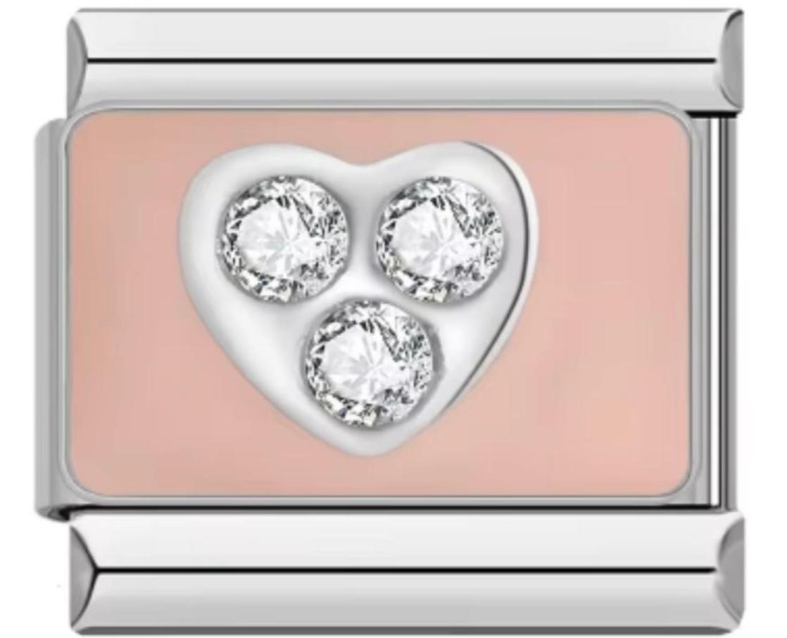 Italiano Corazon Con Brillos