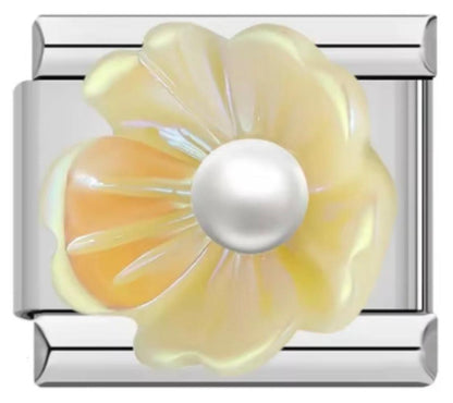 Italiano Flor Amarilla Con Perla