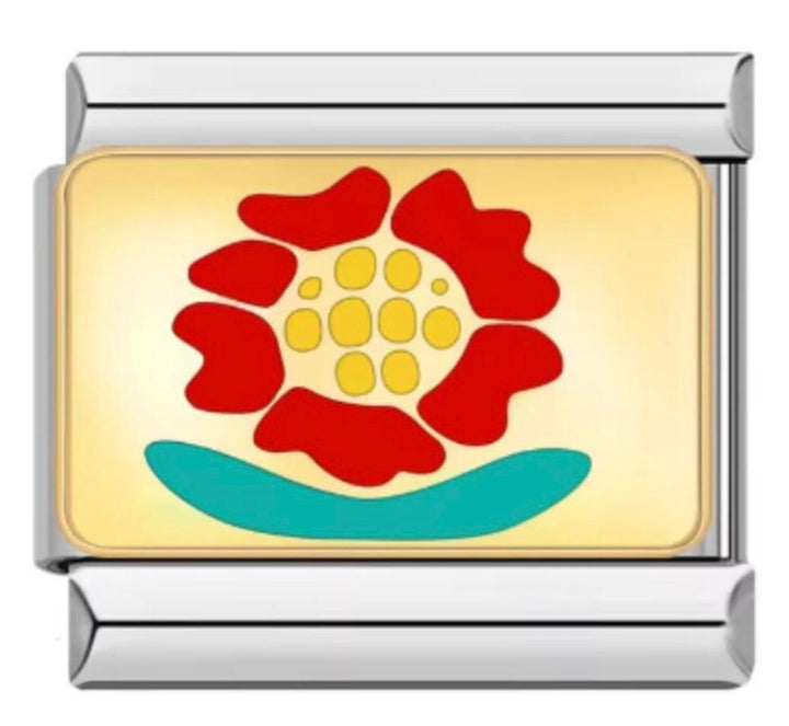 Italiano Dorado & Flor Roja