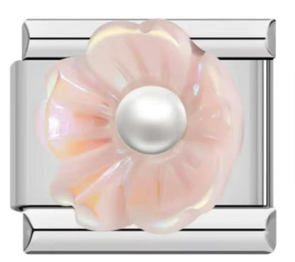 Italiano Flor Rosa Con Perla