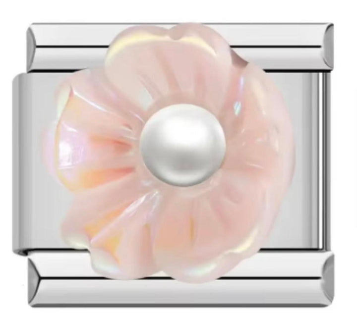 Italiano Flor Rosa Con Perla