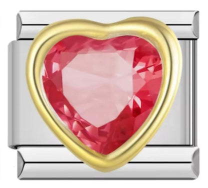 Italiano Piedra Corazón Rojo