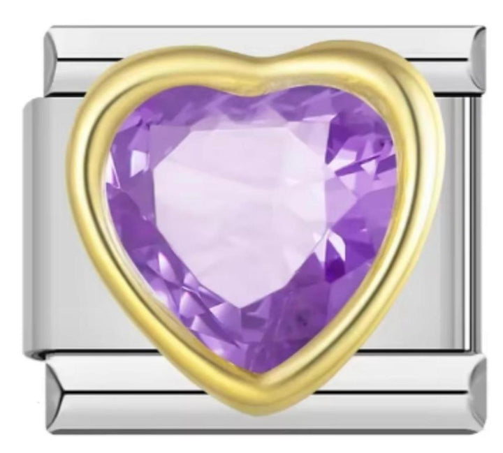 Italiano Piedra Corazón Morado