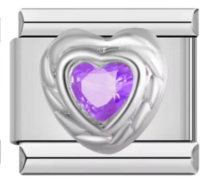 Italiano Piedra Corazón Morado