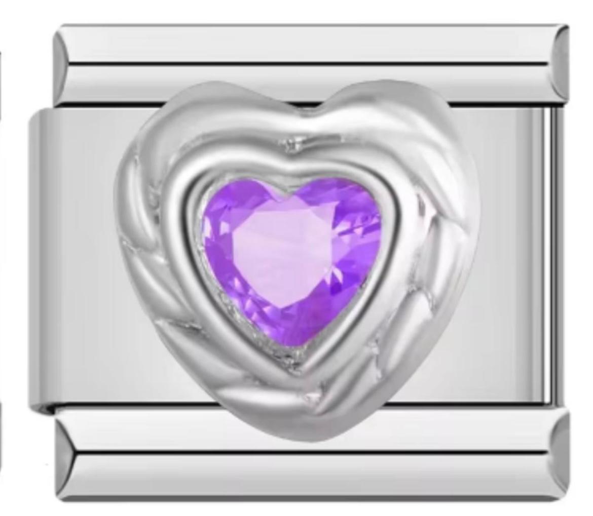 Italiano Piedra Corazón Morado