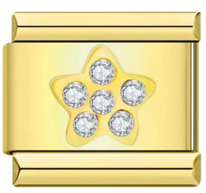 Italiano Dorado, Flor Dorada & Piedras Plateadas