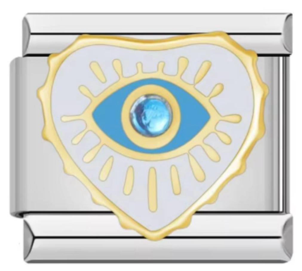 Italiano Ojo de Horus Corazón Blanco