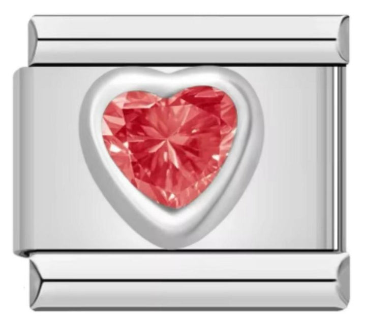 Italiano Piedra Corazon Rojo
