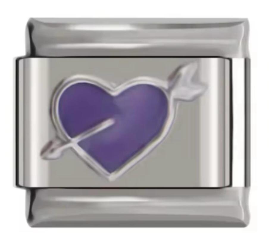Italiano Corazon Flechado Morado