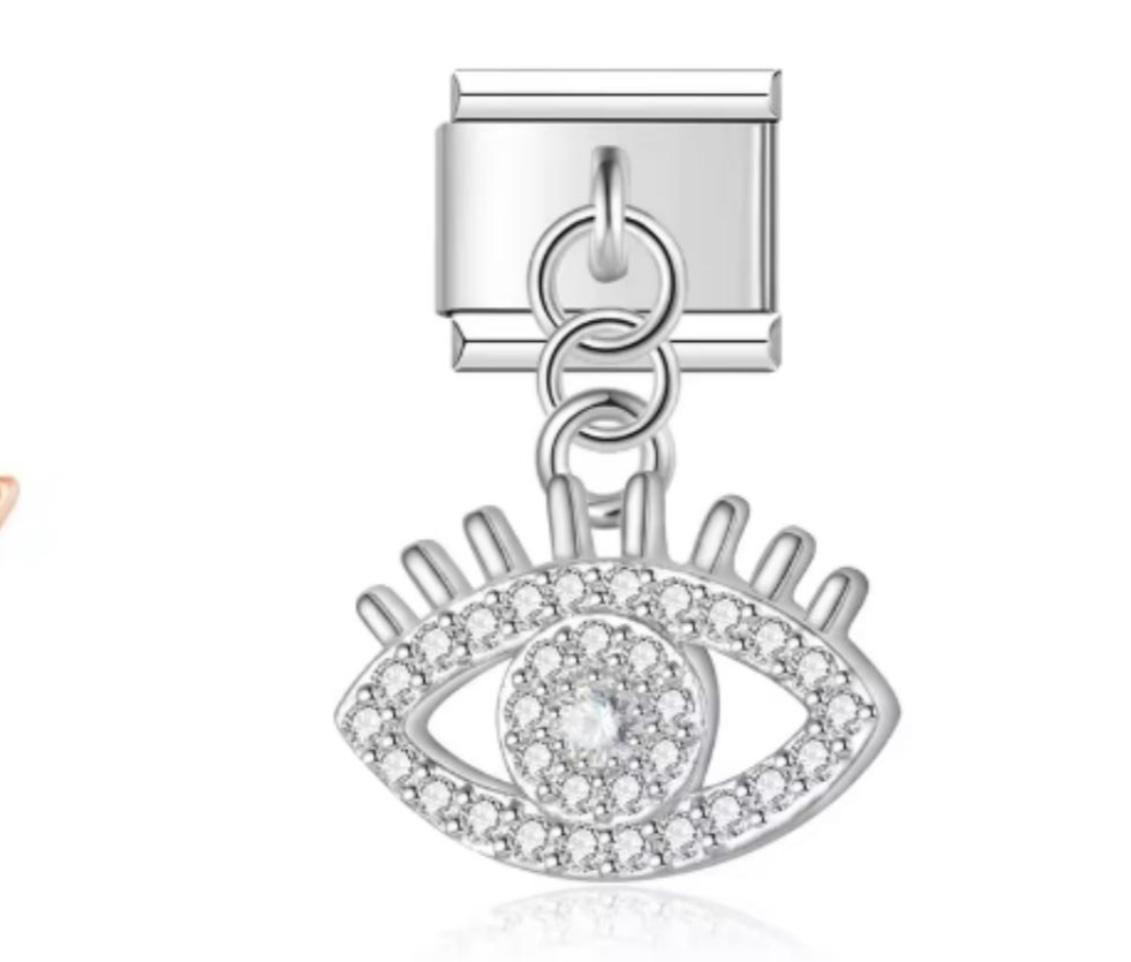 Italiano Colgante Ojo de Horus Plateado
