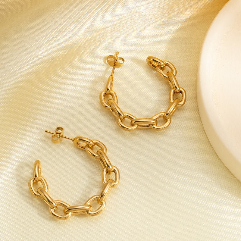 Aretes Cadena Dorada