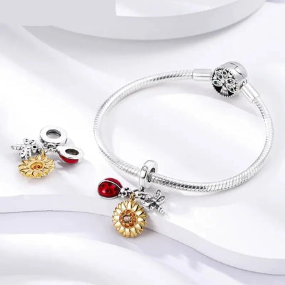 Mariquita, Girasol & Libelula