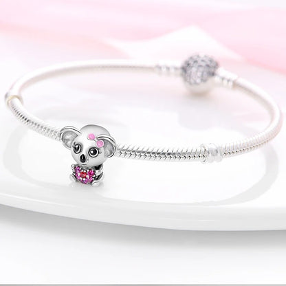 Koala Corazon Rosa Diamantado