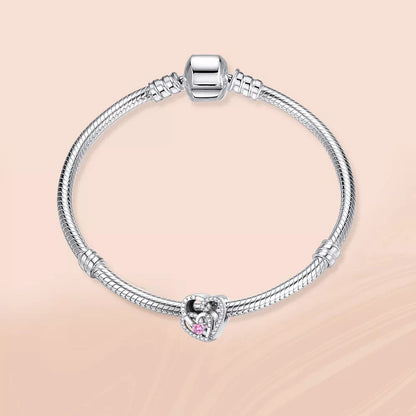 Doble Corazón Diamantado "Love Forever"