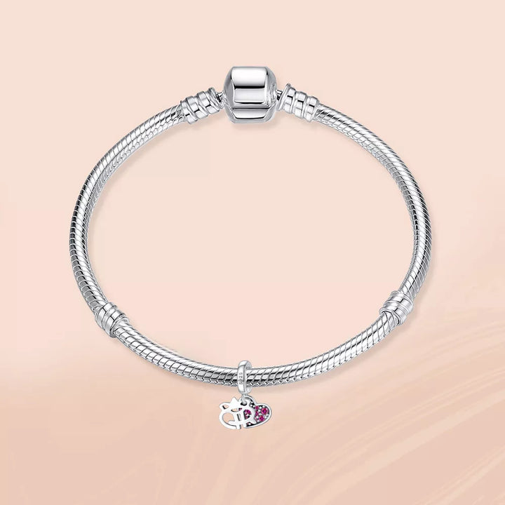 Corazón con Cristales Rosados
