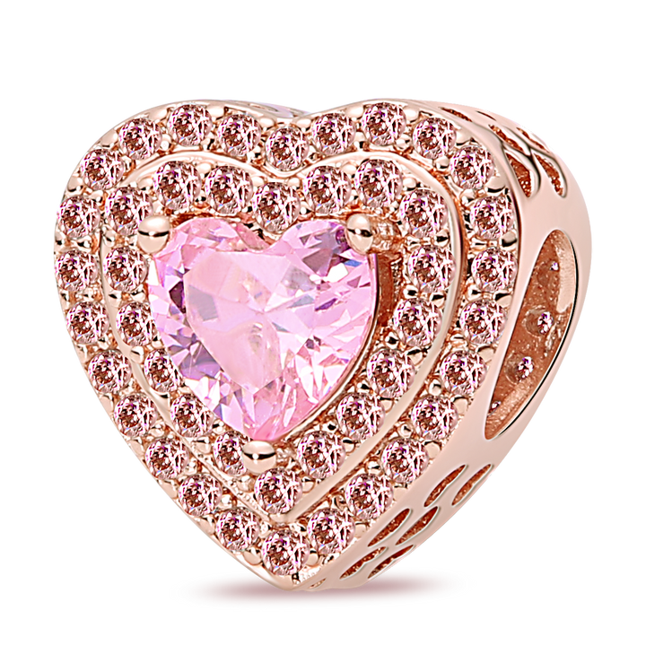 Corazón Rosa Diamantado