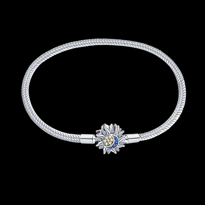 Pulsera Sol y Luna Azul Diamantada