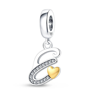 Letras del Alfabeto y Corazón Dorado