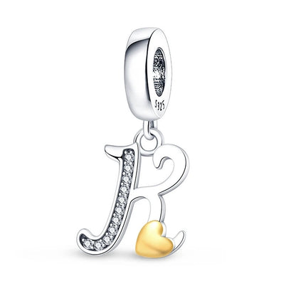Letras del Alfabeto y Corazón Dorado