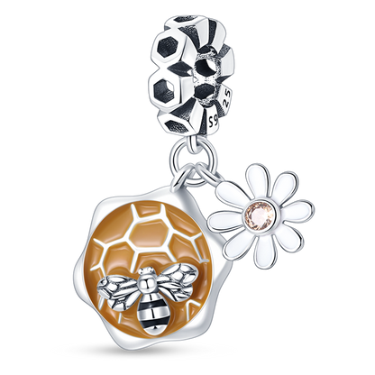 Abeja en Panal & Flor