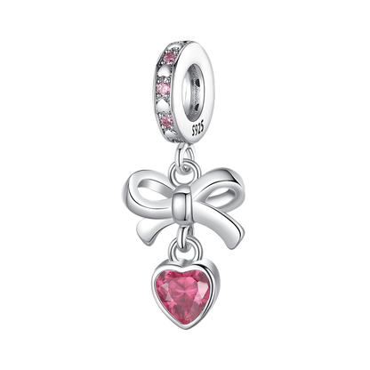 Moño de Corazon Rosa